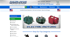 Desktop Screenshot of electricmotorwarehouse.com